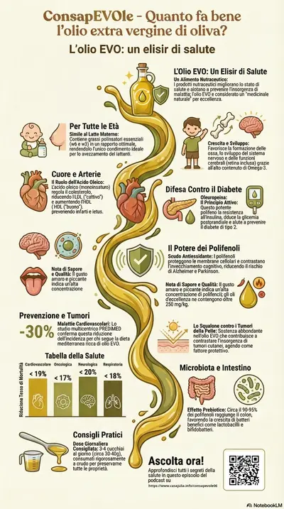Infografica: Quanto fa bene l'olio EVO?
